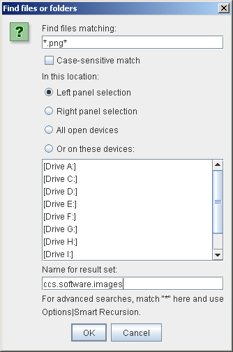 Find files or folders